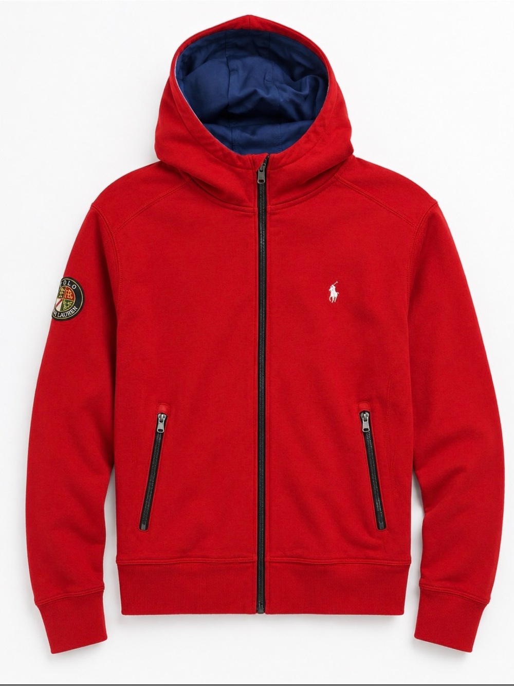 Polo Ralph Lauren Red Full Zip Hoodie Jacket Size S